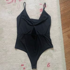 Nasty Gal twist front stomach cut out body suit
